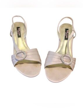 Nina “Haily” Satin Open-Toe Dress Shoes